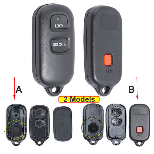 Toyot*a Remote Key Shell 3 Buttons for Highlander RAV4 FJ Cruiser Tacoma