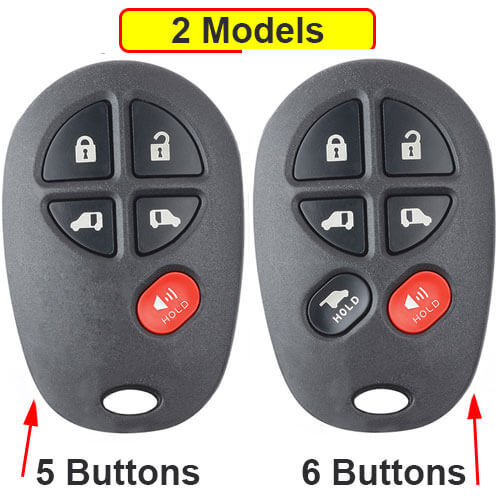 2004-2016 Toyot*a Sienna Remote Transmitter 315MHz 5/ 6 Buttons -GQ43VT20T