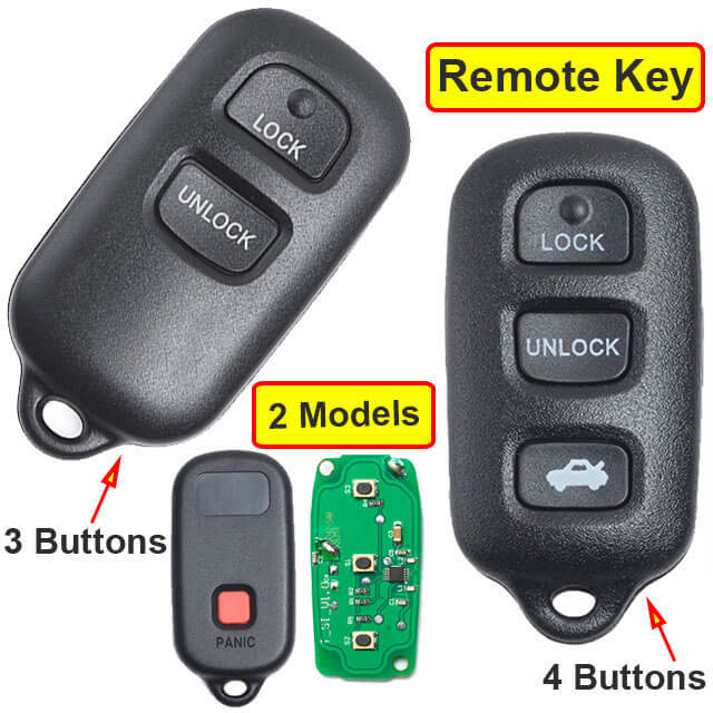 2002-2006 Toyot*a Highlander Remote Control HYQ12BBX 314.4MHz 3/ 4 Button No Blade