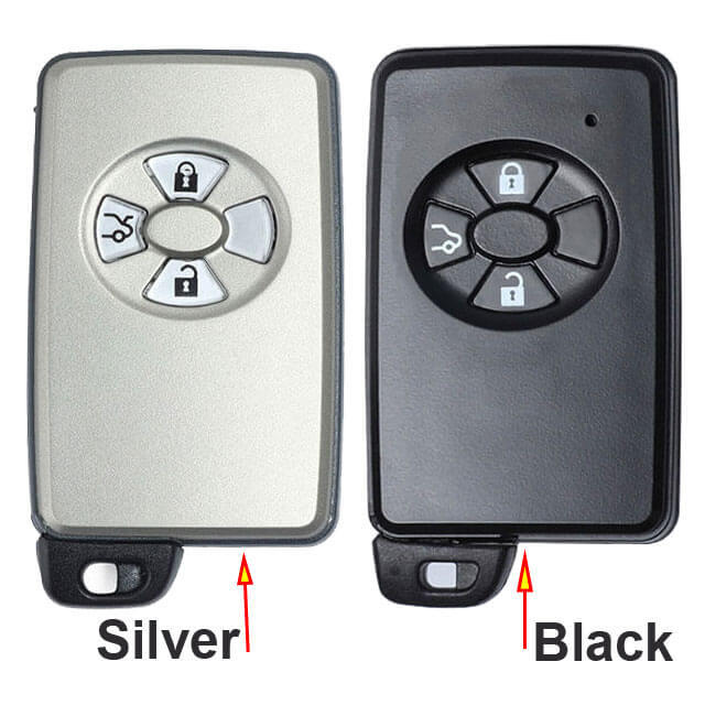 Toyot*a RAV4 Smart Key Remote Card-0111 433MHz ID71-WD01 3 Buttons with TOY48 Emergency Blade -Black/ Silver