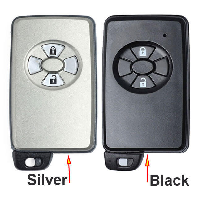 Toyot*a RAV4 Smart Key Remote Card-0111 433MHz ID71-WD01 2 Buttons with TOY48 Emergency Blade -Black/ Silver