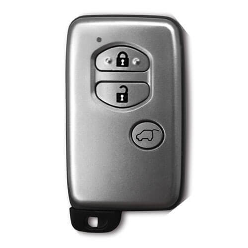 Silver Smart Key Remote Card 3 Buttons (SUV) with TOY48 Emergency Blade for Toyot*a