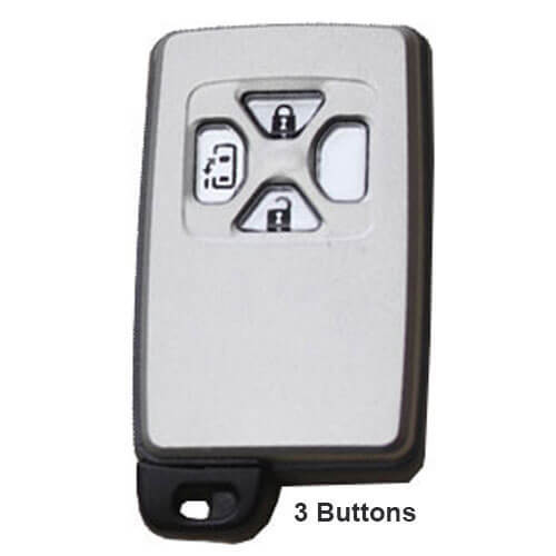 Toyot*a Smart Key Remote Card-0780 433MHz ID71-WD01 3 Buttons with TOY48 Emergency Blade -Silver