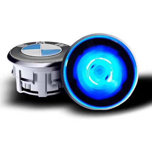 56MM 68MM BM-W Led Floating Wheel Center Caps Waterproof Blue Lights with B*M*W / M Logo