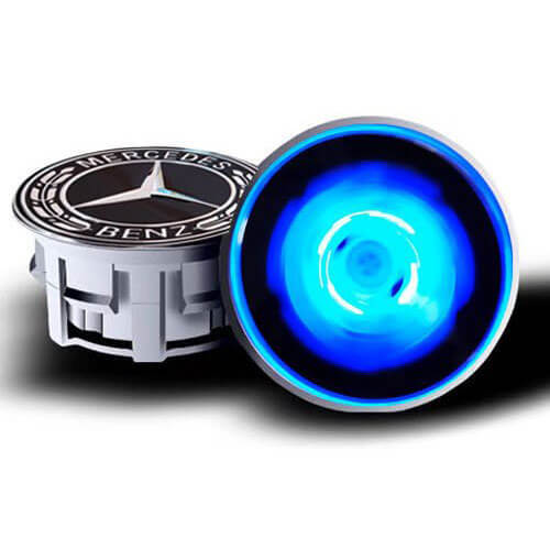 Waterproof Mercedes Benz LED Floating Wheel Hub Caps Plug and Play Wheel Center Hubcap Badge