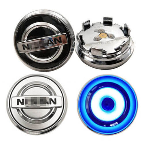 54MM Nissa*n LED Floating Car Wheel Hub Caps Plug and Play Waterproof Wheel Center Hubcap Badge