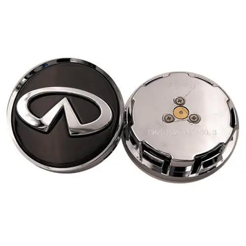 Fresh Look For Your Ride: 4-Pack Black Aluminum Center Hub Caps – 56mm Emblem Badge Decals