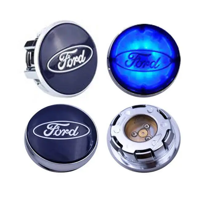 54mm Blue Lighted Ford Wheel Cap Emblem LED Floating Car Wheel Center Hub Caps for Focus Fusion Escort Taurus Kuga