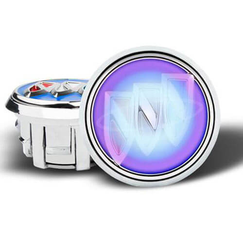 54MM Buikc Led Floating Wheel Center Caps with Logo Blue Lights for EXCELL*E VERANO GL8 GL6 Set of 4