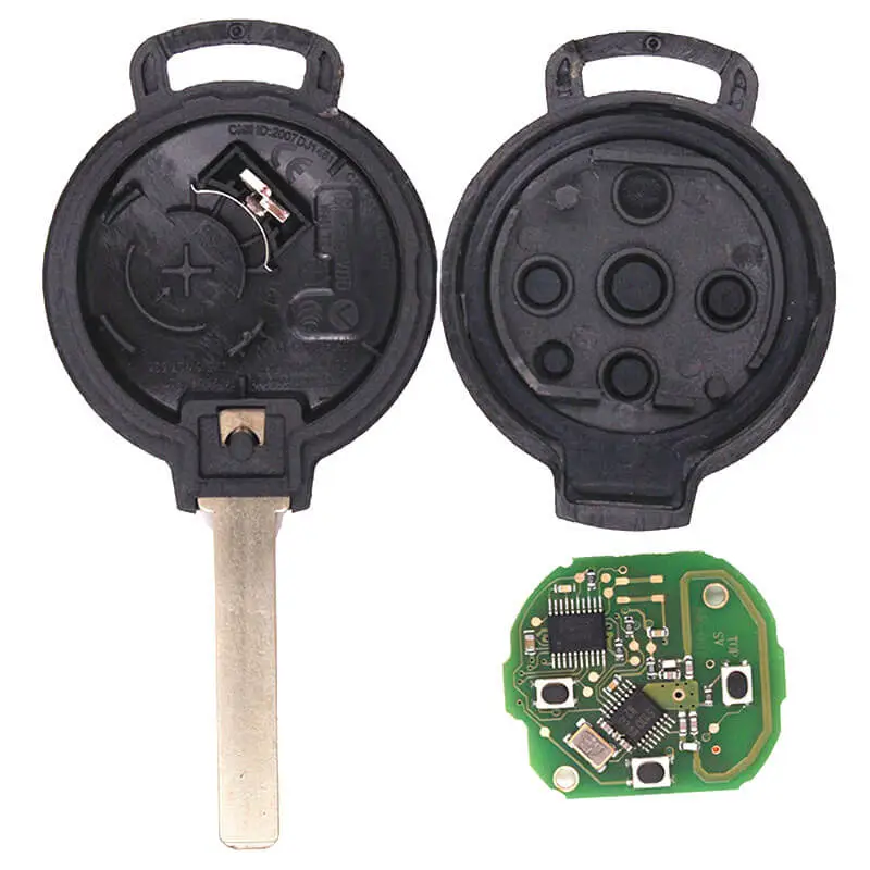 Mecerdes Smart Fortwo 451 Remote Key 3 Buttons 433MHz with PCF7941 Chip Laser Blade