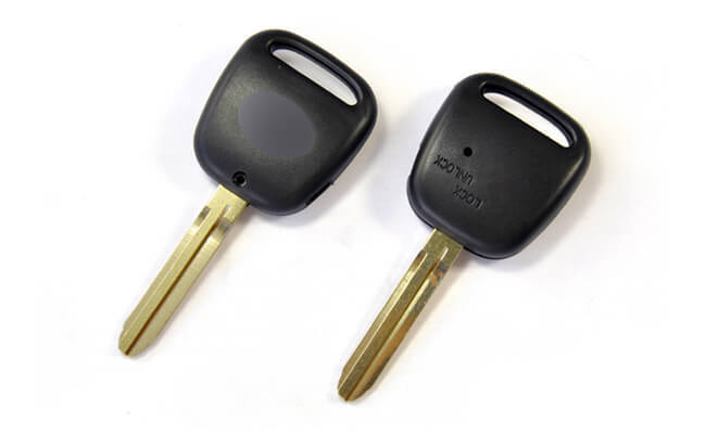 No Logo Side 1 Button Remote Key Shell with Toy43 Blade for Toyot*a