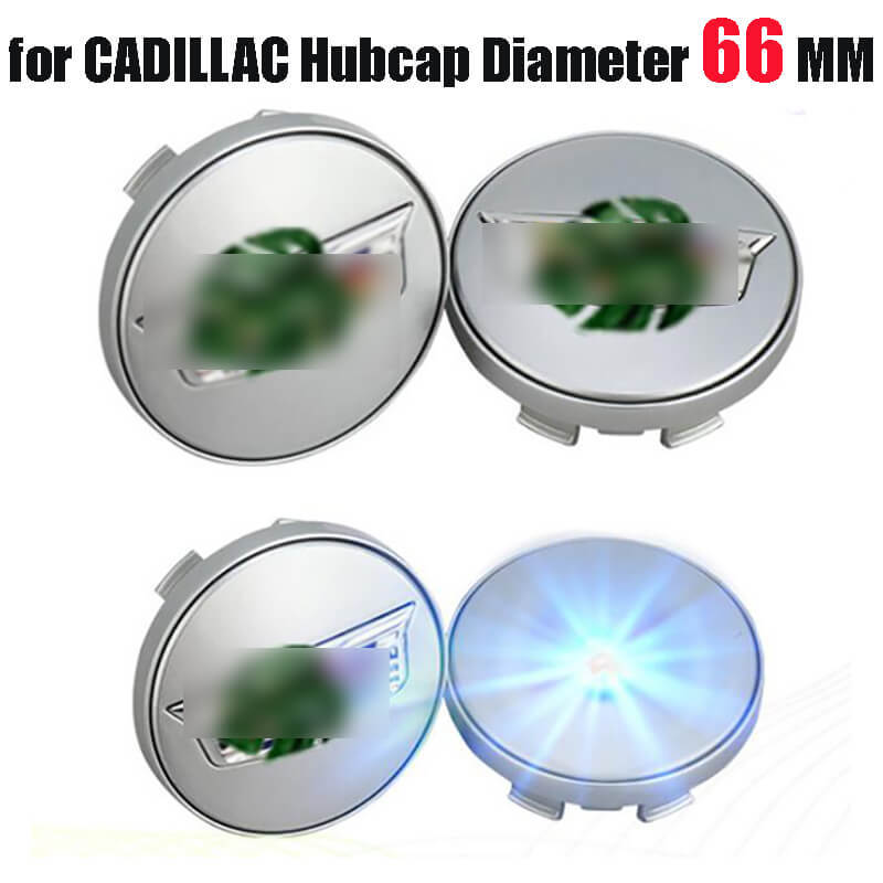 66mm Cadilla*c Led Floating Wheel Center Caps Blue Lights Emblem for ATS CTS XTS CT6 XT5 Set of 4