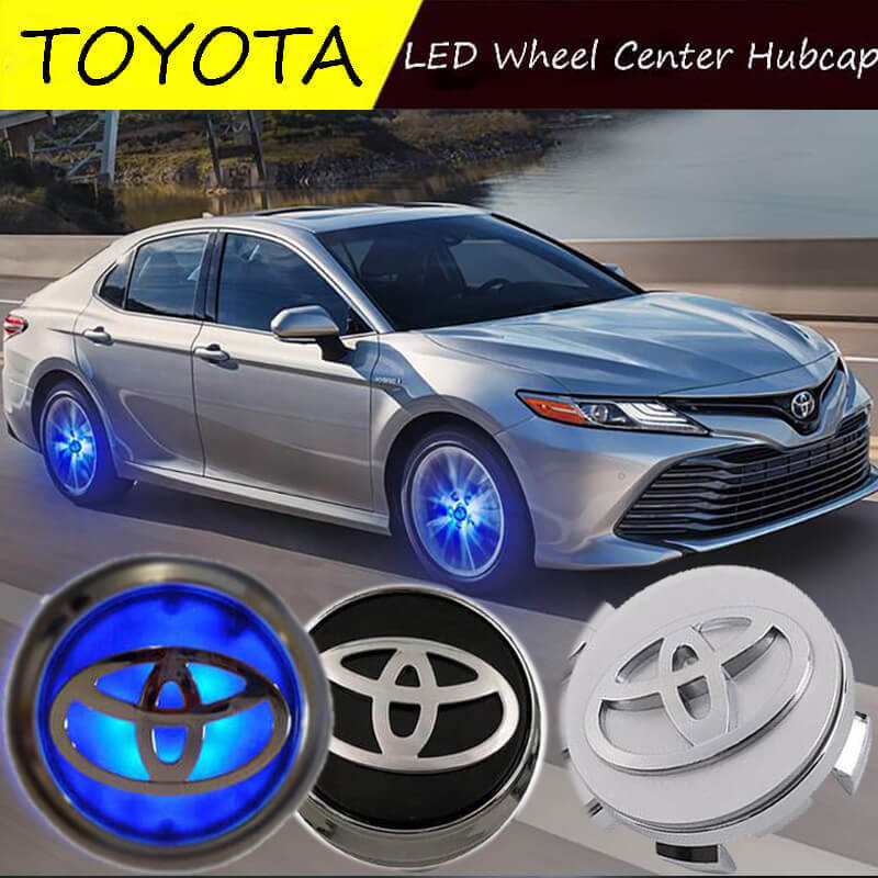 62MM Toyot*a LED Floating Car Wheel Hub Caps Plug and Play Waterproof Wheel Center Hubcap Badge