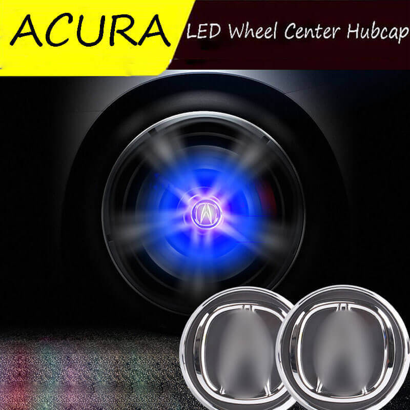 69mm ACURA LED Floating Logo Car Wheel Center Caps Blue Light Led Hub Cover Hub Light for ILX RLX MDX ZDX RDX NSX TSX RL TL
