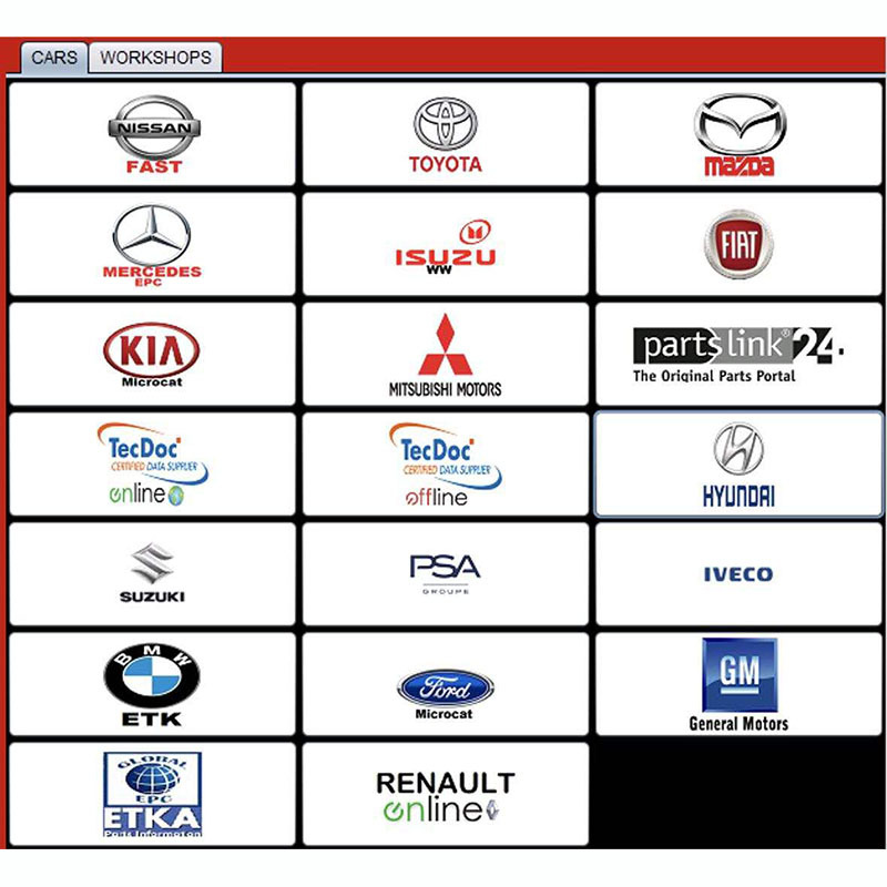(30 Days) Multi Models AUTO EPC PARTS STANDARD PACKAGE via Remote Desktop Connection