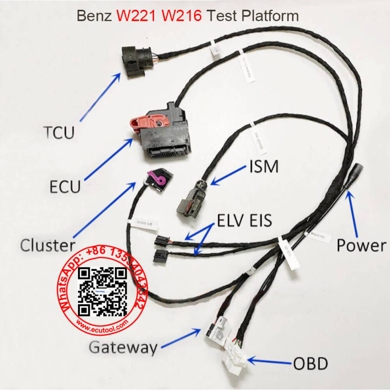 Mercedes Benz W221 W216 Test Platform Cluster ECM TCU ELV EIS ISM Harness