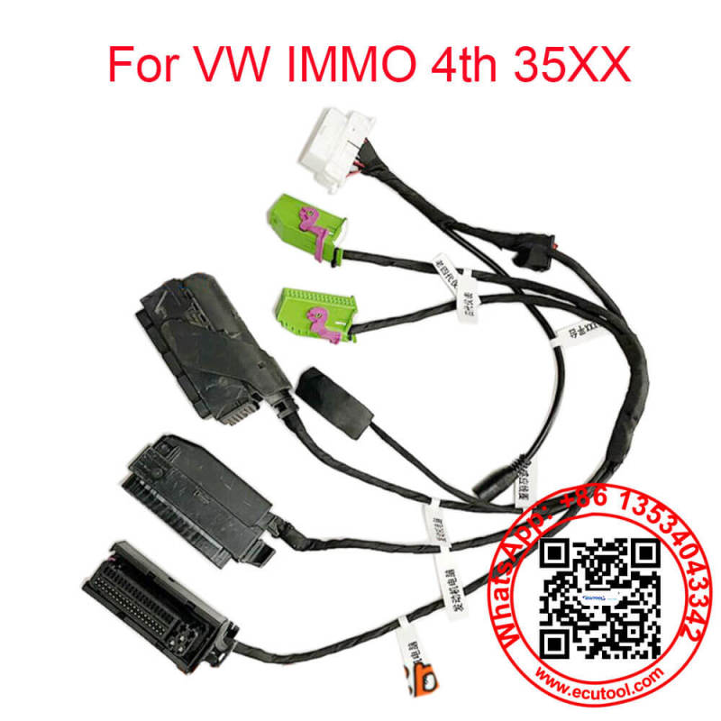 VW NEC+ 35XX Cluster Test Platform Harness 4th Immo Key Adaption On Bench Test Cable Kit