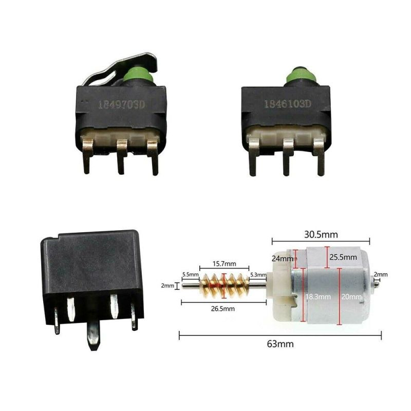 J764 ELV Repair Kit ACP131 12V Relay + ELV Steering Column Motor + Micro Switches for VW Passat 3C CC Steering Lock ECU 3C0905864 XX