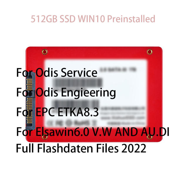 Fjernelse lidelse Turbulens 512GB SSD with Latest ODIS Service + ODIS Engineering Software + ETKA EPC +  ElsaWin6 for VAG Car Diagnostic Repair Online Programming