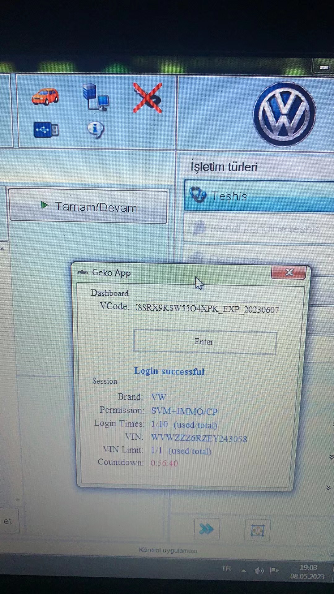 Vw Login Code Liste