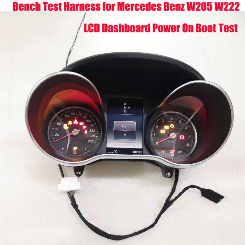 LCD Dashboard Instrument Cluster Power On Test Bench Harness for Benz W221 W205 W222 W156 W166 W204 W212 W117