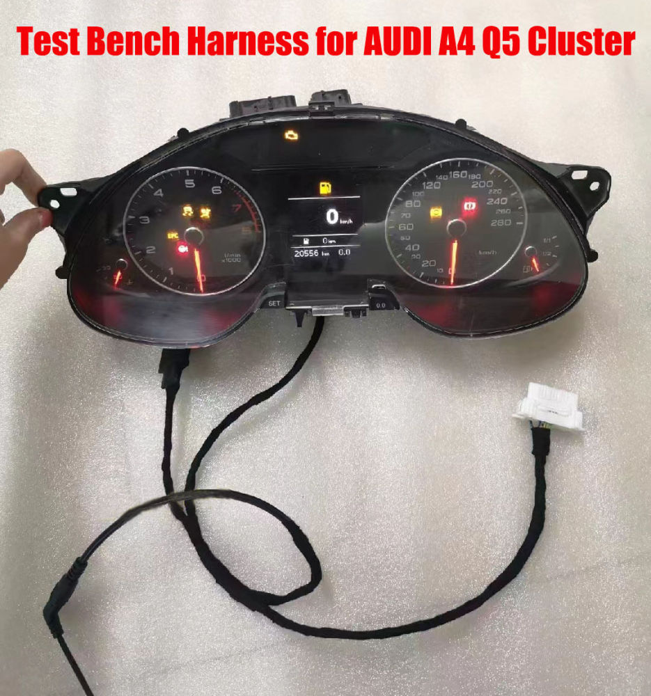 Automotive Dashboard Instrument Cluster Power On Test Bench Harness for AUDI A4 C7 C6 Q5 Cars