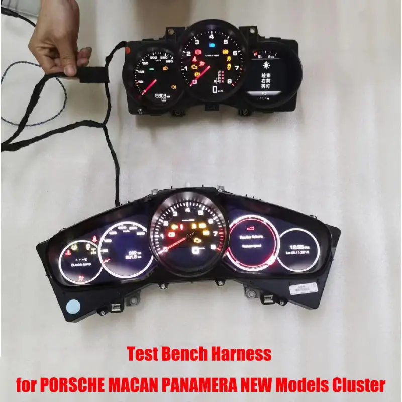 Automotive Dashboard Instrument Cluster Power On Test Bench Harness for Porsch*e Macan Panamera New Models