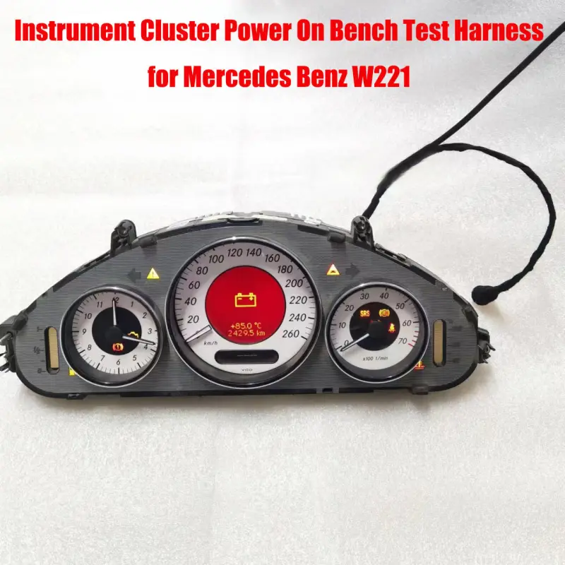 Instrument Cluster Power On Bench Harness for Benz W221 Digital Dashboard Startup Boot Test