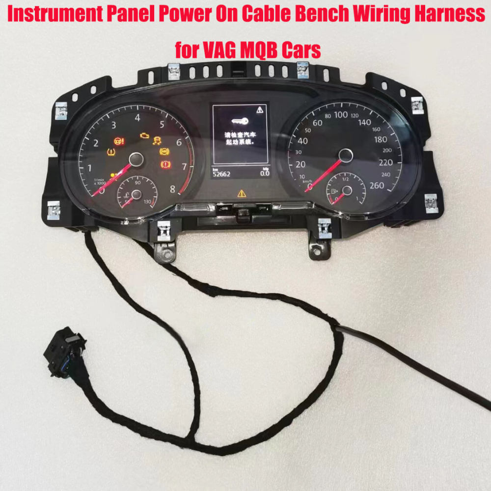 VAG VW MQB Car Dashboard Test Bench Wiring Harness Instrument Panel Power On Boot Cable