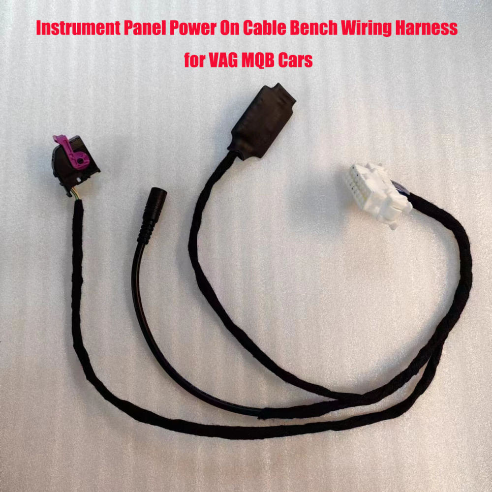 VAG VW MQB Car Dashboard Test Bench Wiring Harness Instrument Panel Power On Boot Cable