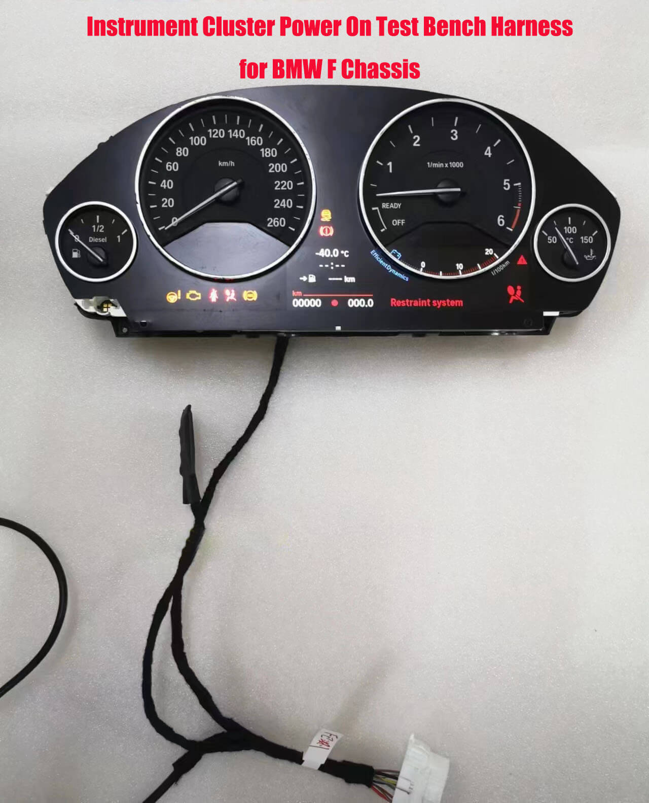 Car Instrument Panel Cluster Power On Startup Test Bench Harness for BMW ID7 F-Chassis