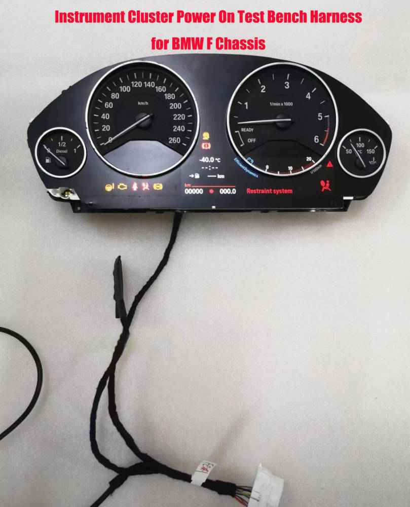 Car Instrument Panel Cluster Power On Startup Test Bench Harness for BMW ID7 F-Chassis
