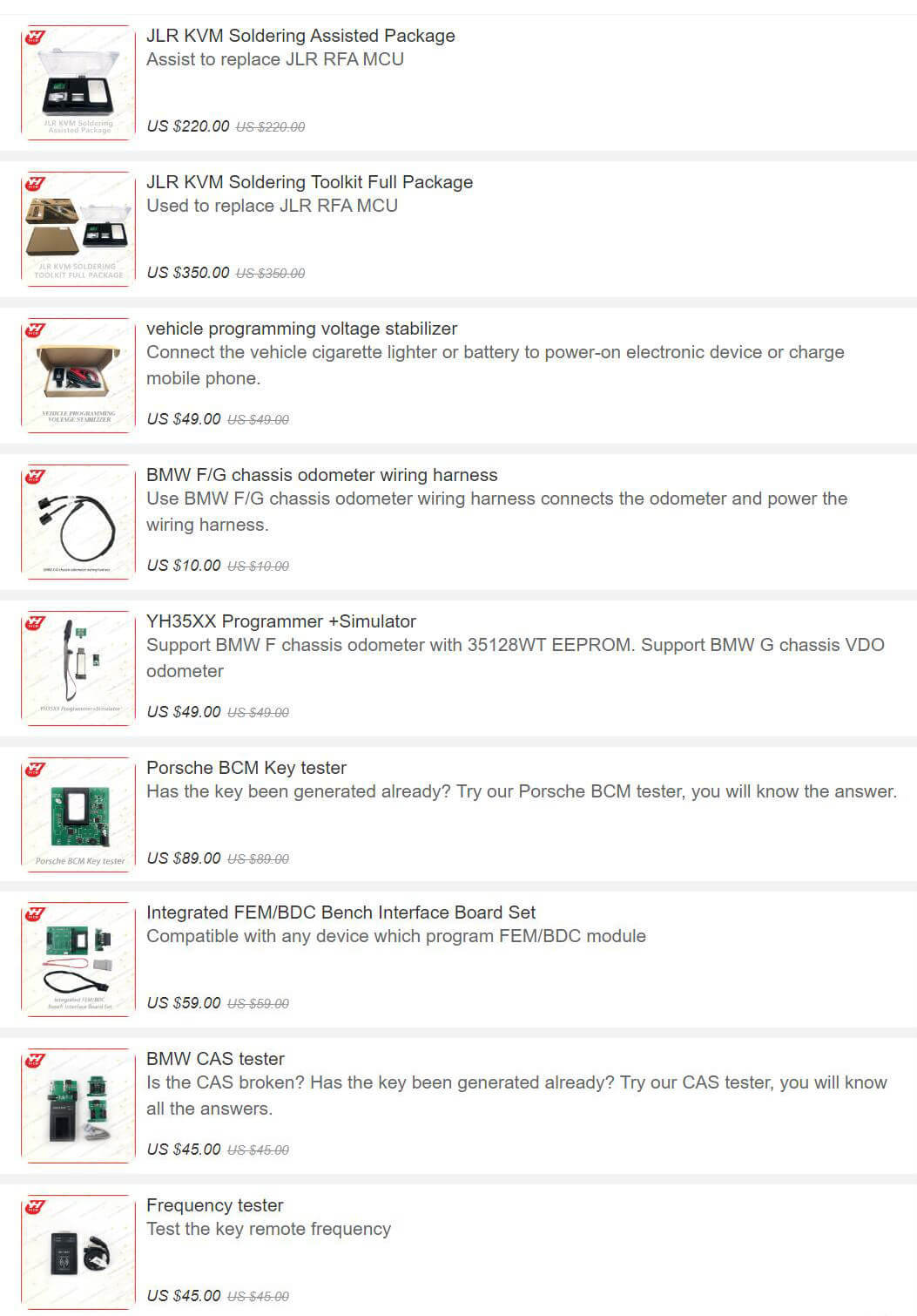 YH Auxiliary Tool for Auto ECU Repair, Soldering, Bench Test, Remote Frequency Tester