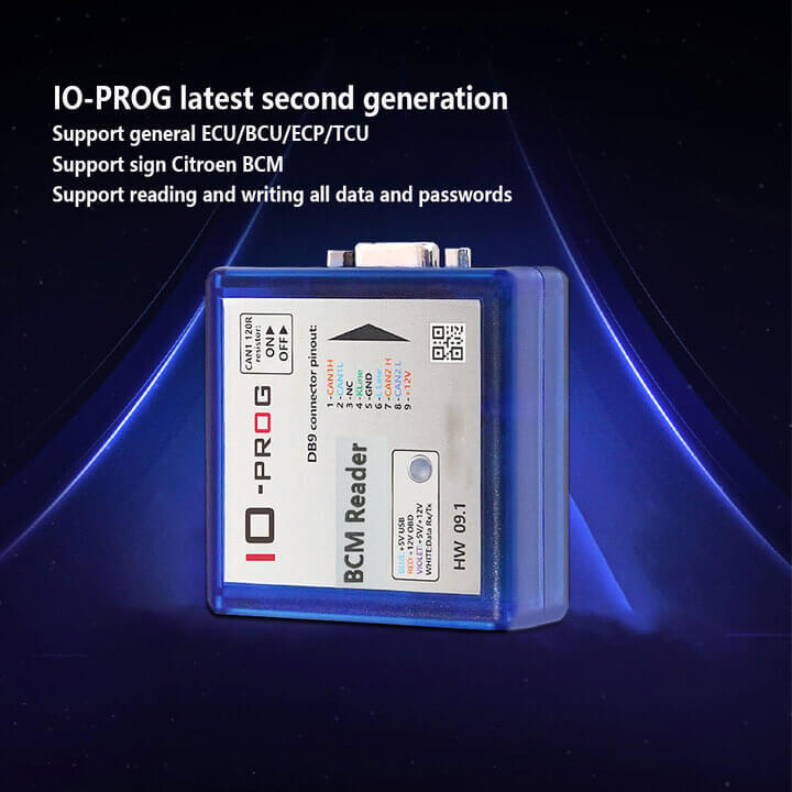 New 2th Gen I/O Prog BCM Reader Support PSA BSI + Opel ECU BCM TCM EPS and Opel BCM 5-byte Seed Key Calculation