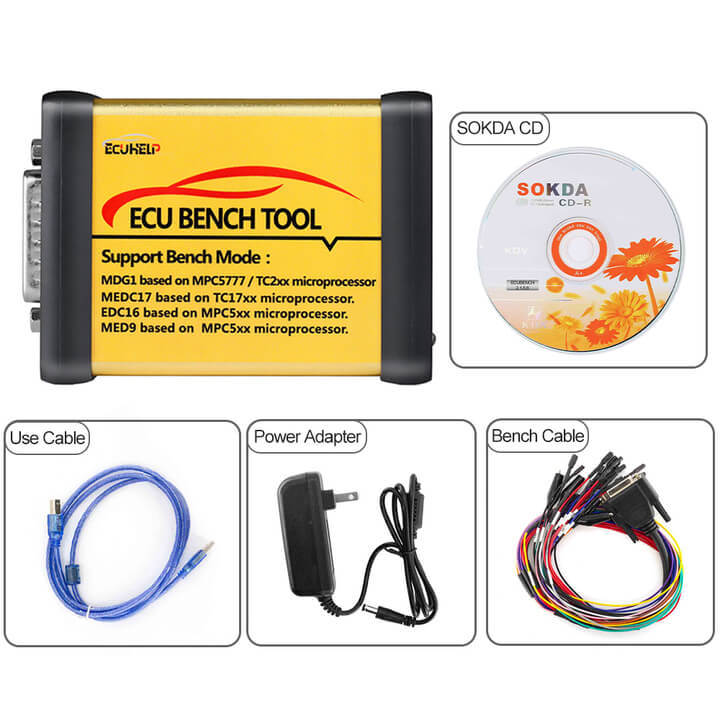 ECUHELP ECU Bench Tool Full Version with AMT Offline Software & License MD1 MG1 EDC16 MED9 ECUs No Need Open ECU Cover
