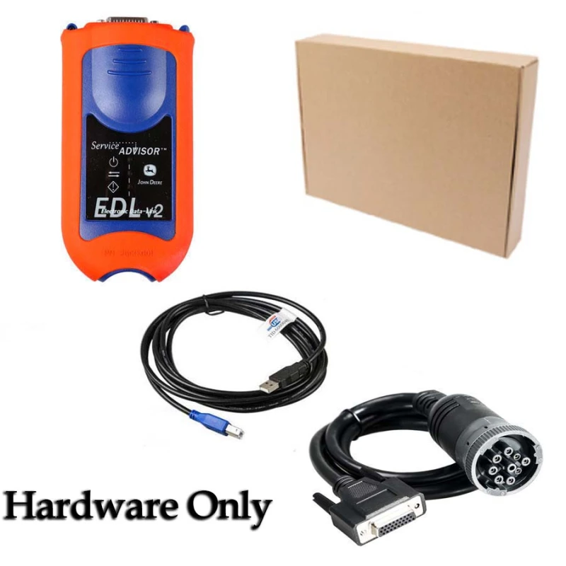 For John Deere EDLV2 EDLSCAN Electronic Data Link Diagnostic Tool Adapter Construction Agriculture Deivce Engine Service Advisor