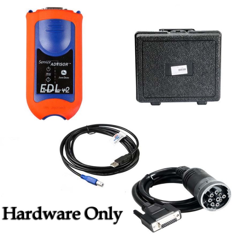 For John Deere EDLV2 EDLSCAN Electronic Data Link Diagnostic Tool Adapter Construction Agriculture Deivce Engine Service Advisor