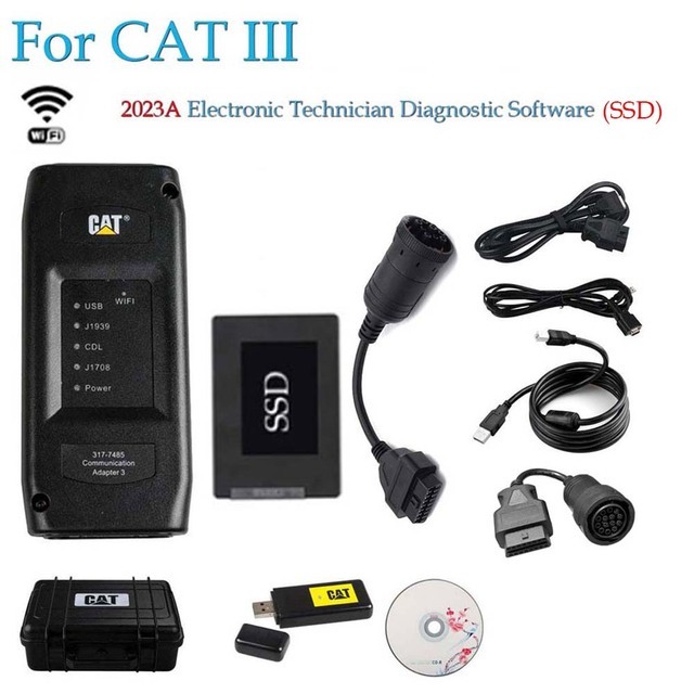 Wifi 2023A/2019C CAT ET3 Truck Diagnostic Tester CAT3 Caterpillar Tractor Diagnostic Adapter III