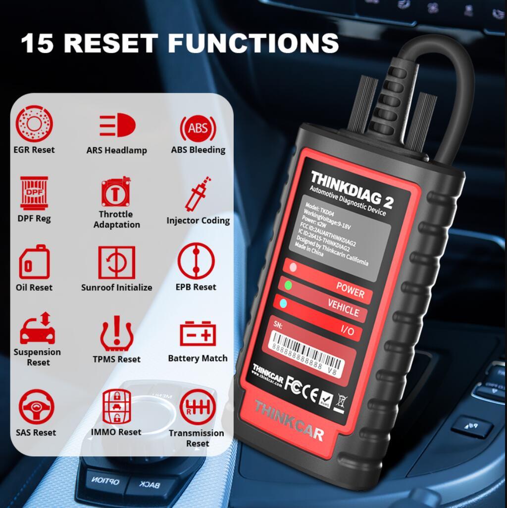THINKCAR Thinkdiag 2 All System Diagnostic Tool Supports CAN FD Protocols Thinkdiag2 For DZ /XD/PD