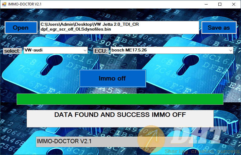 2023 IMMO DOCTOR V2.1 Car IMMO OFF Disable Software with Keygen & Instruction