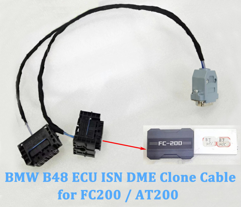 for BMW B48 B38 N13 N20 N52 N55 V90 ECU ISN DME Clone Cable works with FC200 AT200