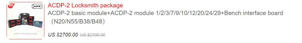 All ACDP2 Modules Kit Packages (YH Mini  ACDP-2 Basic Module + Modules #XX)