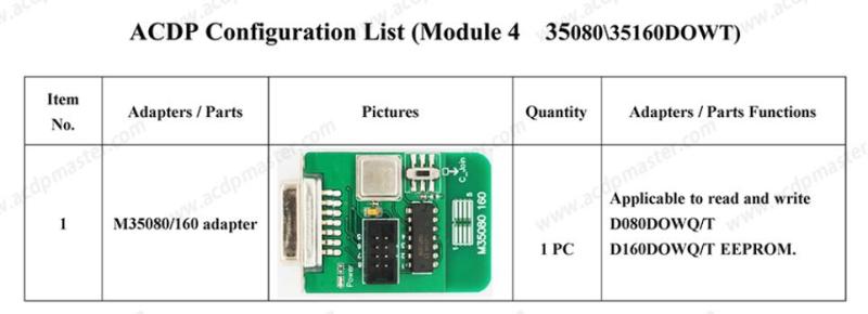 ACDP ACDP2 Module #04 for BMW 35XX 35080, 35160DO WT EEPROM Read &amp; Write