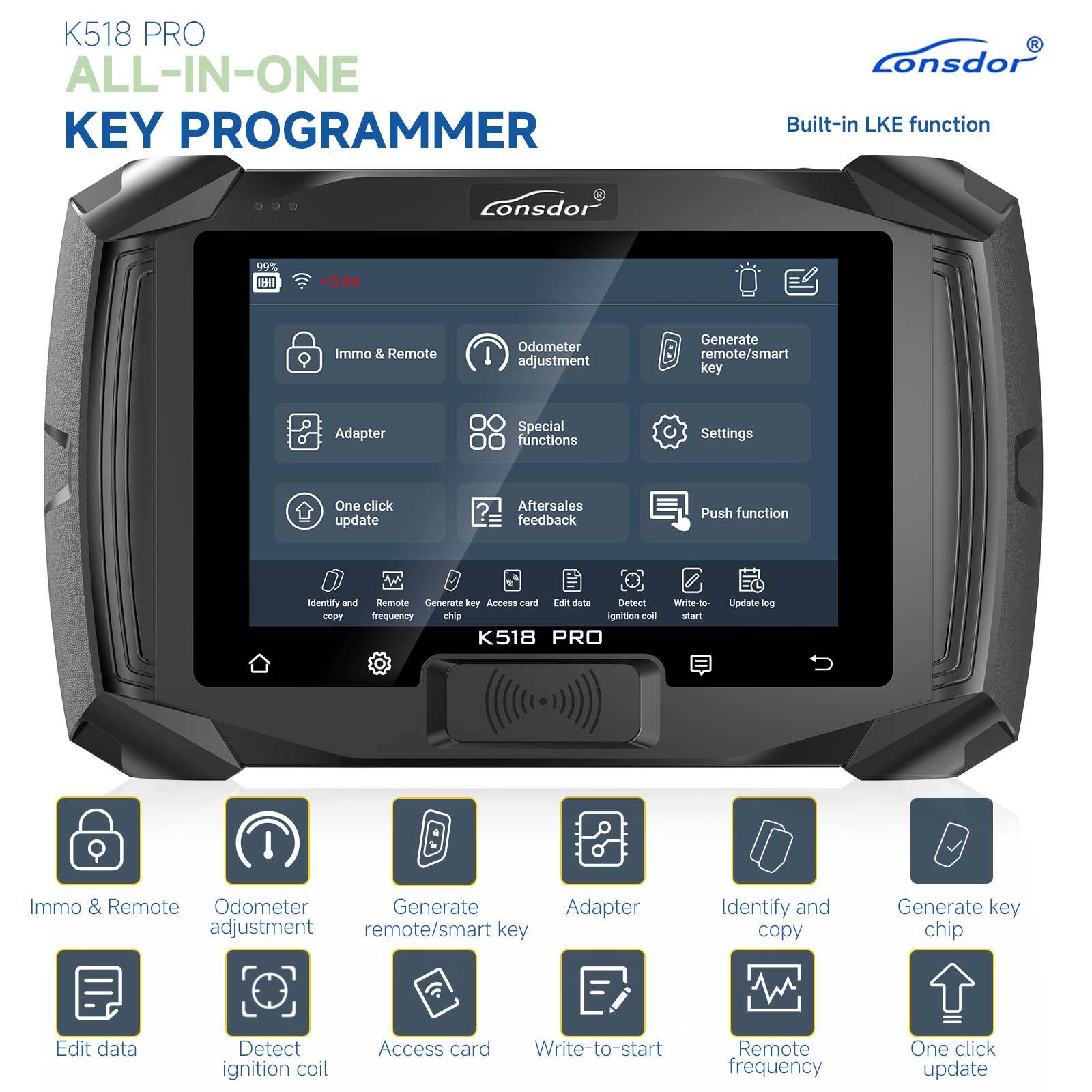 Lonsdor K518 PRO Full Version All-In-One Key Programmer
