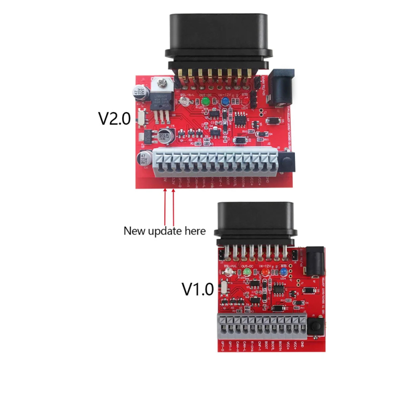 New OTB 2.0 Adapter (OBD on Bench Adapter) for KT200 KT200II TagFlash ECU Programmer Tool