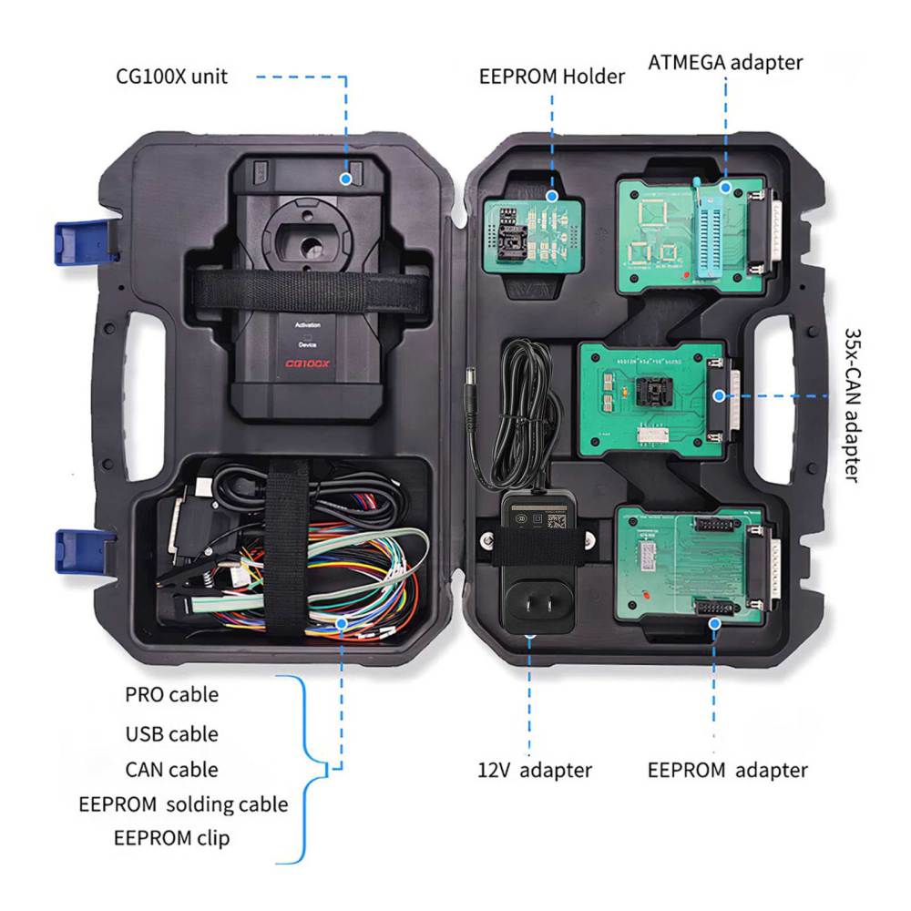 Newest CGDI CG100X Programmer for Airbag Reset /Mileage Adjustment /Chip Reading Support MQB Cars