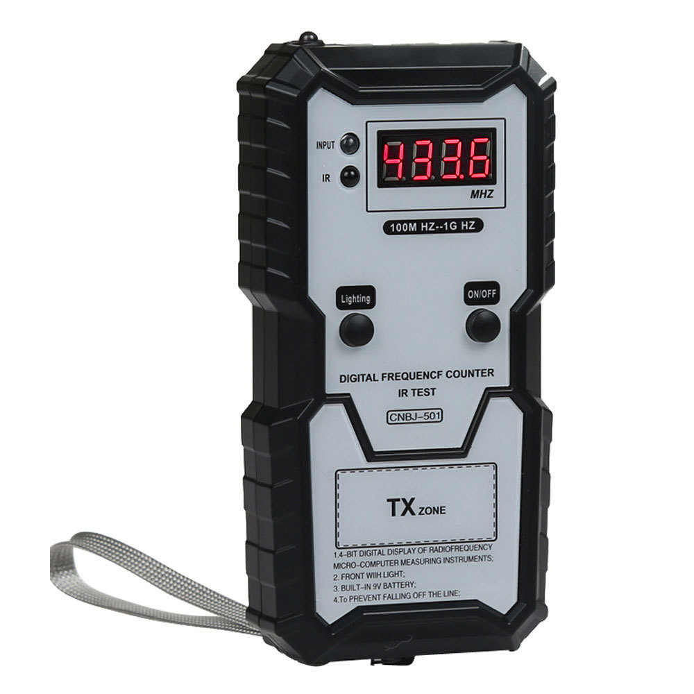 Digital Frequencf Counter RF & IR Tester 100-1000MHZ Support All Car Remote Key Fob 315MHz 433MHz 868MHz 902Mhz