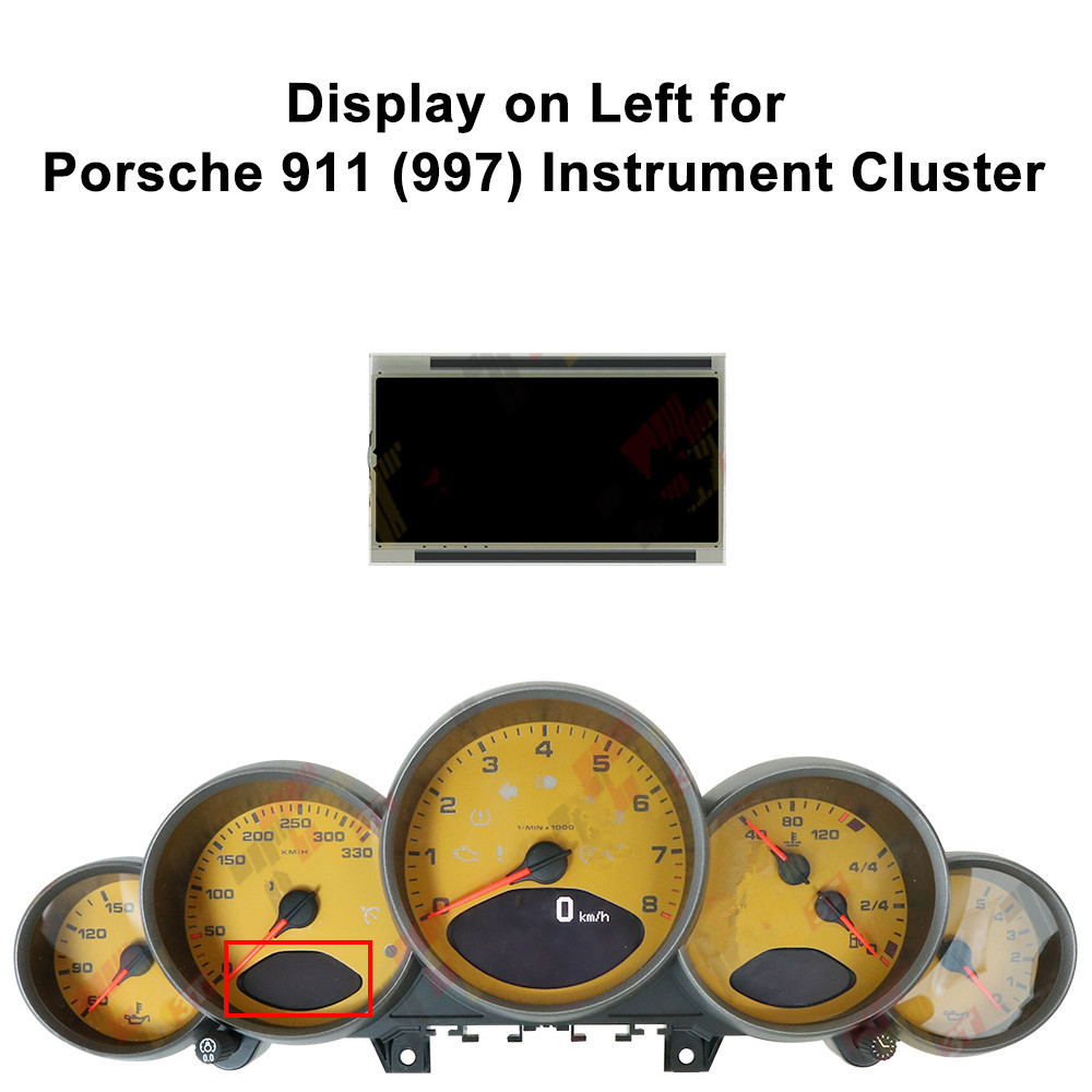 Dashboard LCD Display for Porsche 911 987 997 Cayman Boxster 2005-2012
