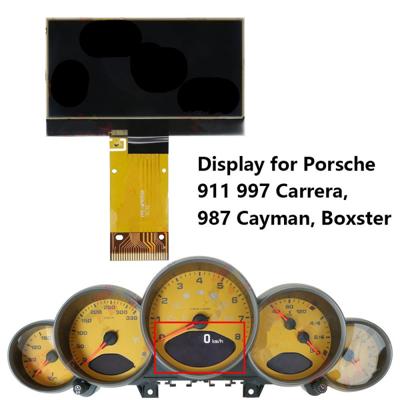 Dashboard LCD Display for Porsche 911 987 997 Cayman Boxster 2005-2012