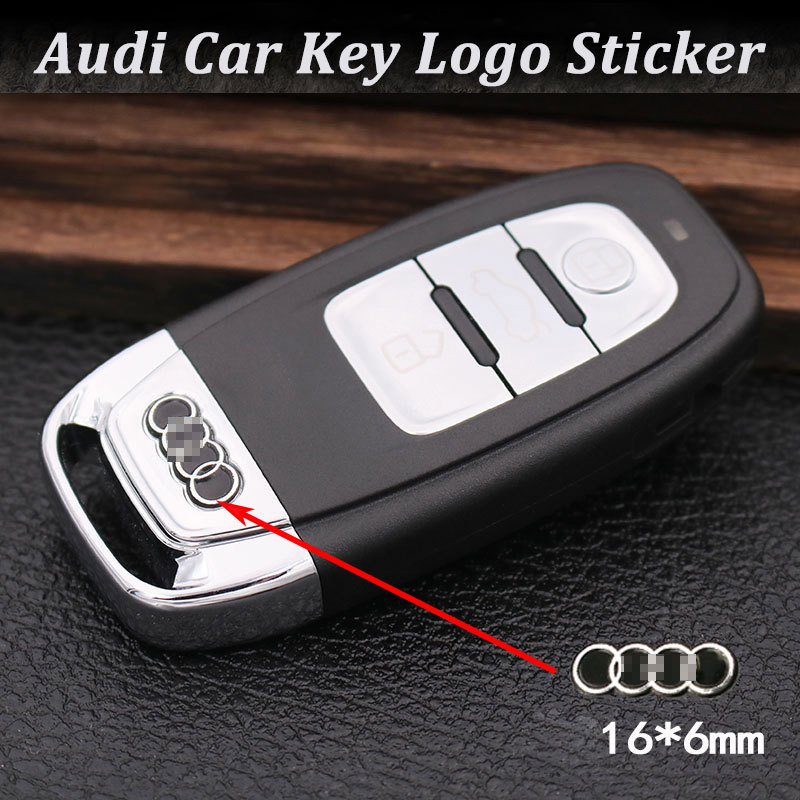 Metal Emblem Logo Sticker for Audi Flip Remote Key & Smart Keys Badge